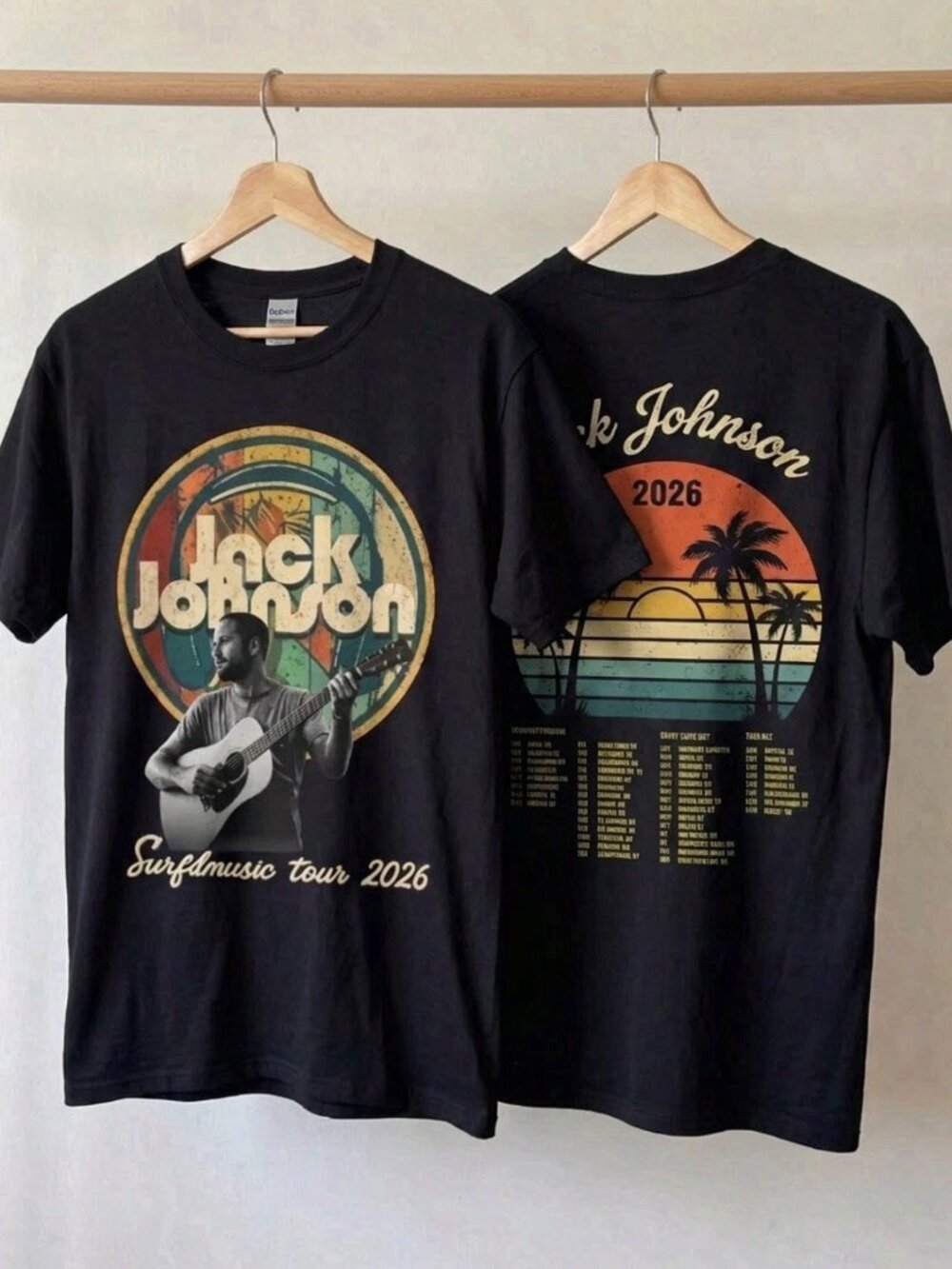 Jack Johnson Surfilmusic Tour 2026 T-Shirt Reprint